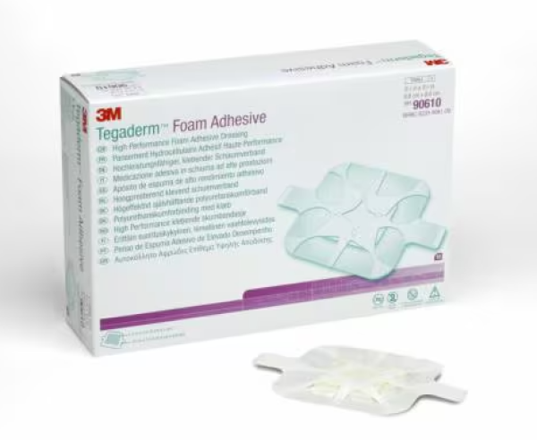 Preview: Tegaderm Foam Adhesive 3M - Schaumverband mit Kleberand (SSB-fähig)