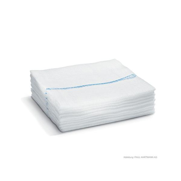 Telacomp Kompressen 10 x 10 cm 8fach - 100 Stück, unsteril mit Röntgenkontrastfaden (SSB-fähig)