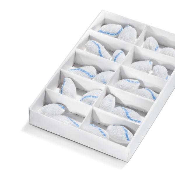 Preview: Telaprep - Präpariertupfer mit Telatrast-Röntgenkontrastfaden, doppelt steril verpackt (SSB-fähig)