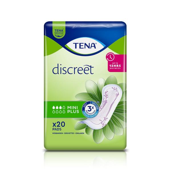 TENA Lady Einlagen - Discreet Mini Plus 20 Stück, Saugstark bei Blasenschwäche