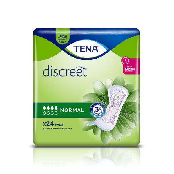 Tena Lady Einlagen - Discreet Normal, 24 Inkontinenzeinlagen 
