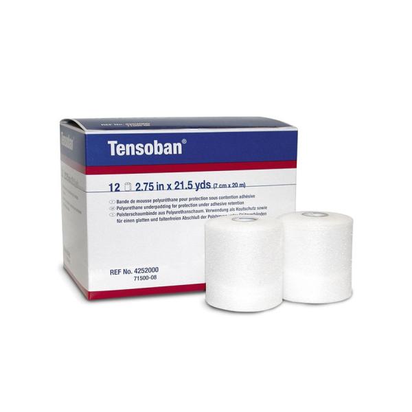 Tensoban, 7 cm x 20 m - Polsterschaumbinden aus Polyurethanschaum, 12 Stück (SSB-fähig)