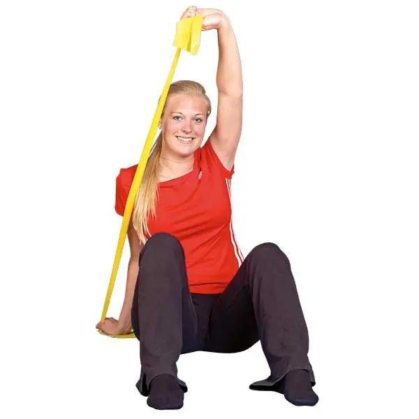 Theraband Therapie-Bewegungsband - Sehr flexibles Latex-Gummiband, farbcodiert