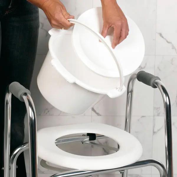 Preview: Toilettengestell aus Aluminium mit klappbarer Kunststoff-Toilettenbrille