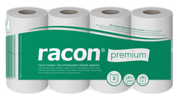 Toilettenpapier 2-lagig - 64 Rollen á 250 Blatt, hochweiß