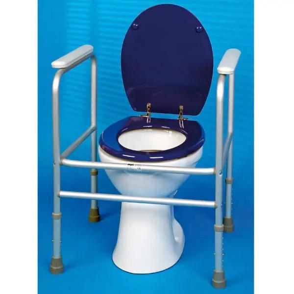 Toilettenrahmen aus Aluminium - Höhenverstellbar und mit Anti-Rutsch-Gummikappen
