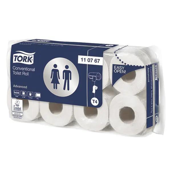 Tork Advanced Toilettenpapier - 64 Rollen Großpackung 2-lagiges Toilettenpapier