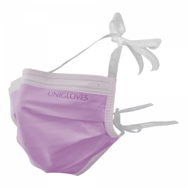 Preview: Unigloves OP-Mundschutz-Basic - 50 Stück 3-Lagig Typ II R zum Binden Formbarer Nasenbügel