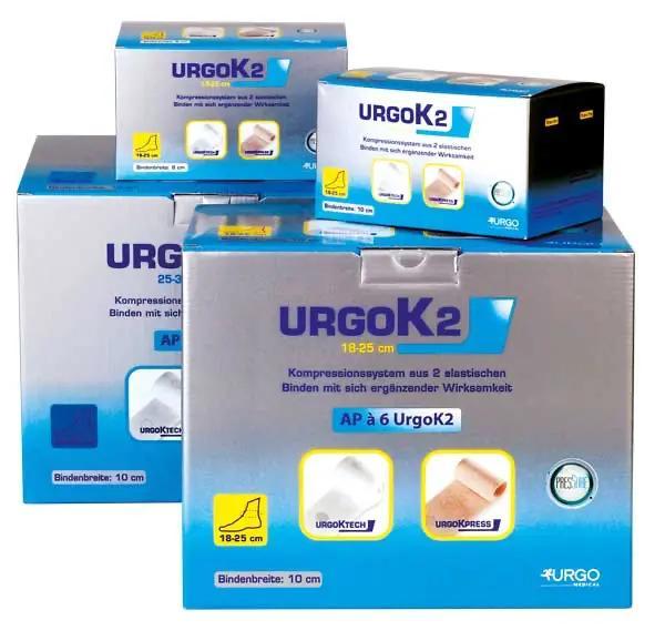 Urgo K2 Kompressionssystem - 2-lagig mit Markierungssystem für Dehnung & Bindentouren (SSB-fähig)