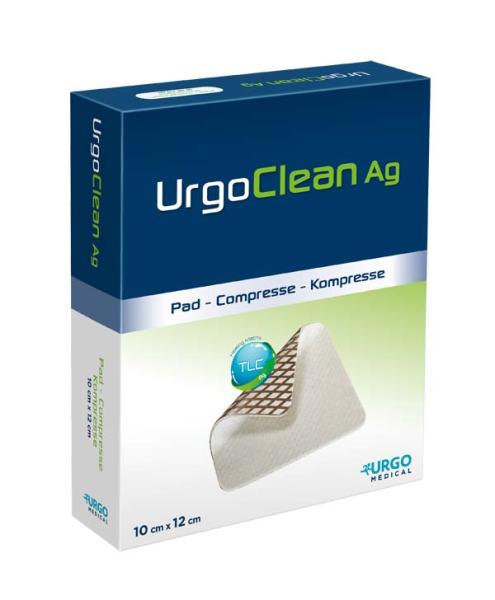 UrgoClean Ag - Vlieskompresse aus antimikrobiellen und hydroreinigenden Polyacrylatfasern (SSB-fähig)
