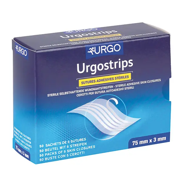 Urgostrips - Sterile selbsthaftende Wundnahtstreifen, weiß (SSB-fähig)