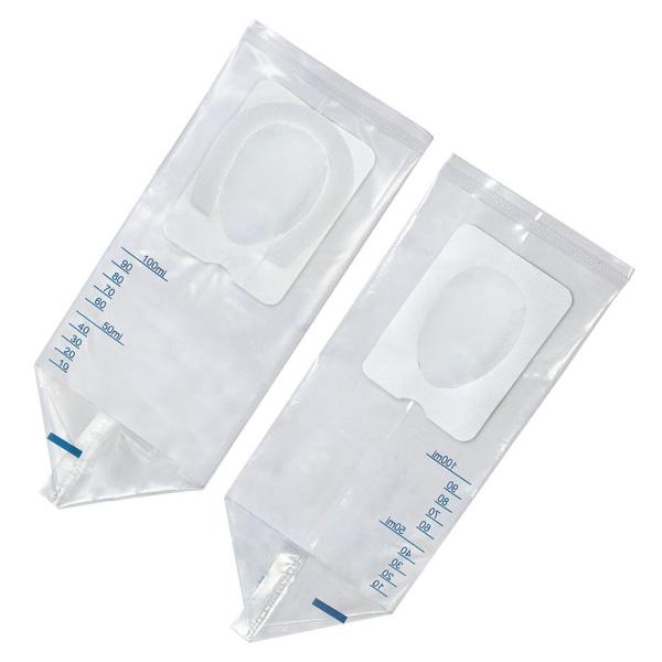 Urinbeutel 100 ml für Kinder, steril - 100 Stück für Mädchen und Jungen mit Klebezone (SSB-fähig)