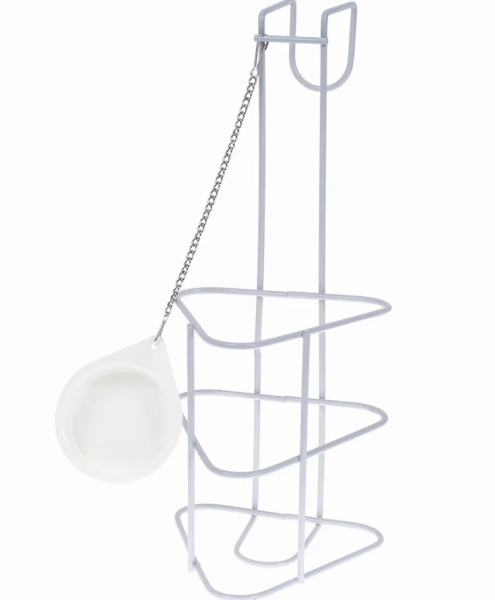 Urinflaschenhalter/Urinflaschenträger (Dreieckform) mit Kette und Deckel - Ohne Flasche