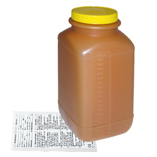 Urinsammelgefäß 2 Liter - Mit Schraubdeckel 