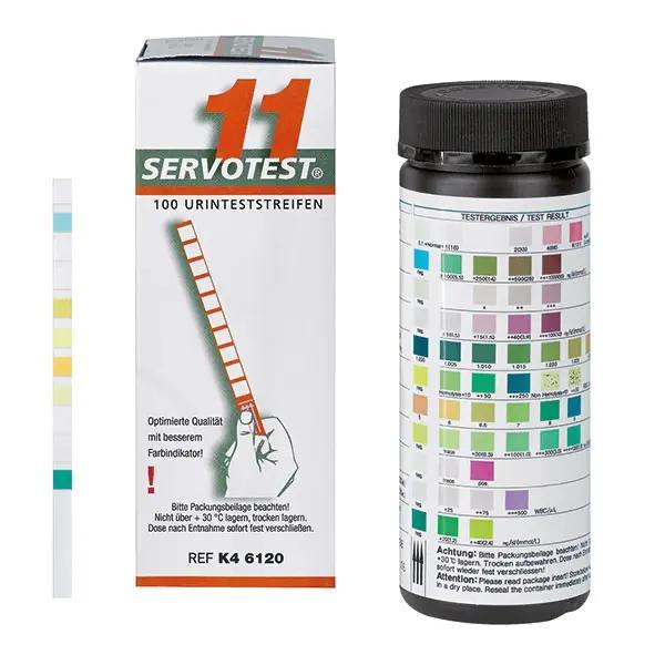 Preview: Urinteststreifen - umfangreiche Schnelltests mit klarer Ableseskala - 100 Stück - SERVOTEST 11 Preview: Urinteststreifen - umfangreiche Schnelltests mit klarer Ableseskala - 100 Stück - SERVOTEST 11