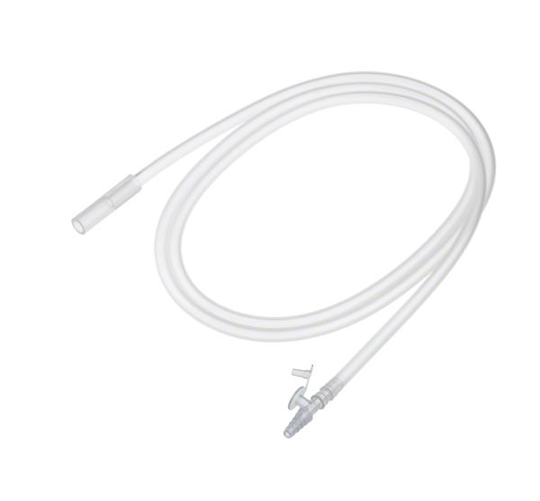 Vacufix Verbindungsschlauch - 250 cm Gesamtlänge, Größe CH 25 mit 2 Trichtern