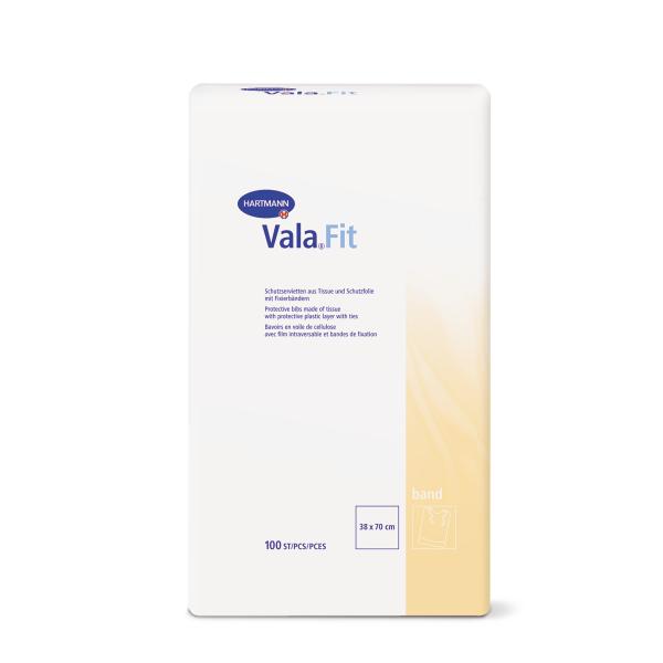 ValaFit Band - Einmal-Schutzlätzchen 3-lagig 38 x 70 cm zum Zusammenbinden im Nacken 