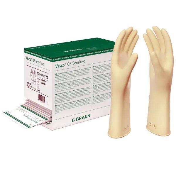 Vasco OP-Sensitive, steril, puderfrei - Naturweiße Latex OP-Handschuhe