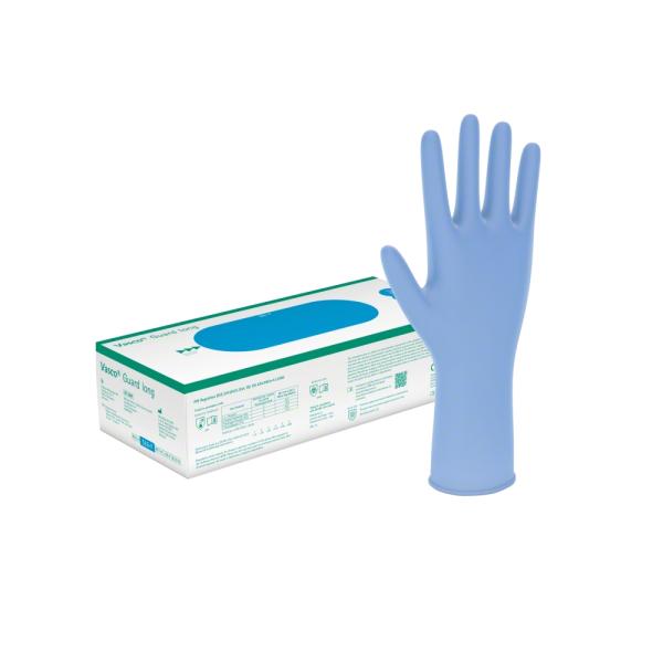 VascoGuard Long Nitril Blau - Untersuchungshandschuhe, Extra Lang, puderfrei/unsteril