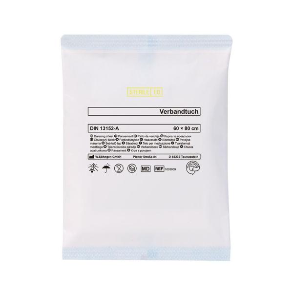 Preview: Verbandtuch SO DIN - einzeln steril verpackt, Erste Hilfe, Wundabdeckung