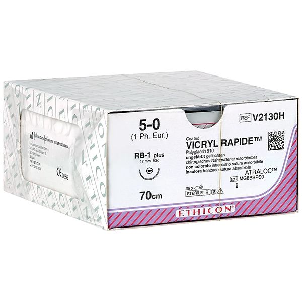 Vicryl Rapide, Ethicon - Resorbierbarer, geflochtener Synthetikfaden, ungefärbt