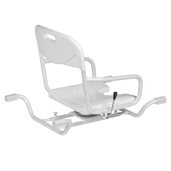 Preview: Wannen-Drehsitz - Sicherer Kunststoffsitz mit Rücken- und Seitenlehne, 90° drehbar