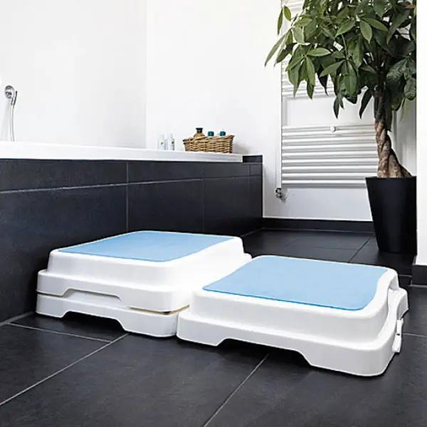 Preview: Wannenstufe - Mit großer Trittfläche, Einzelstufenhöhe 10 cm