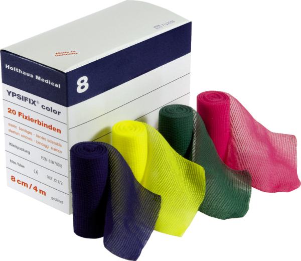 YPSIFIX color - Elastische Fixierbinde zur Befestigung von Wundauflagen an Gelenken (SSB-fähig)