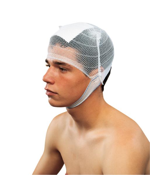 YPSINETZ Kopfbandage - Fixierung von Wundauflagen am Kopf, gebrauchsfertig (SSB-fähig)