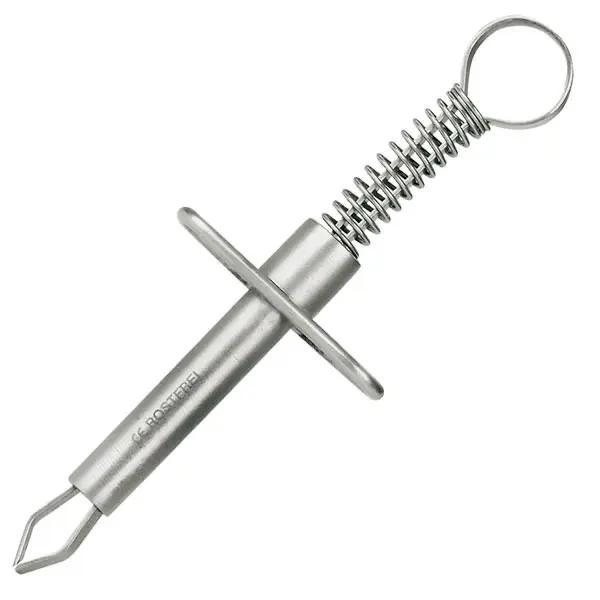 Zeckenzange mit Halter und Feder zur sicheren Entfernung von Zecken