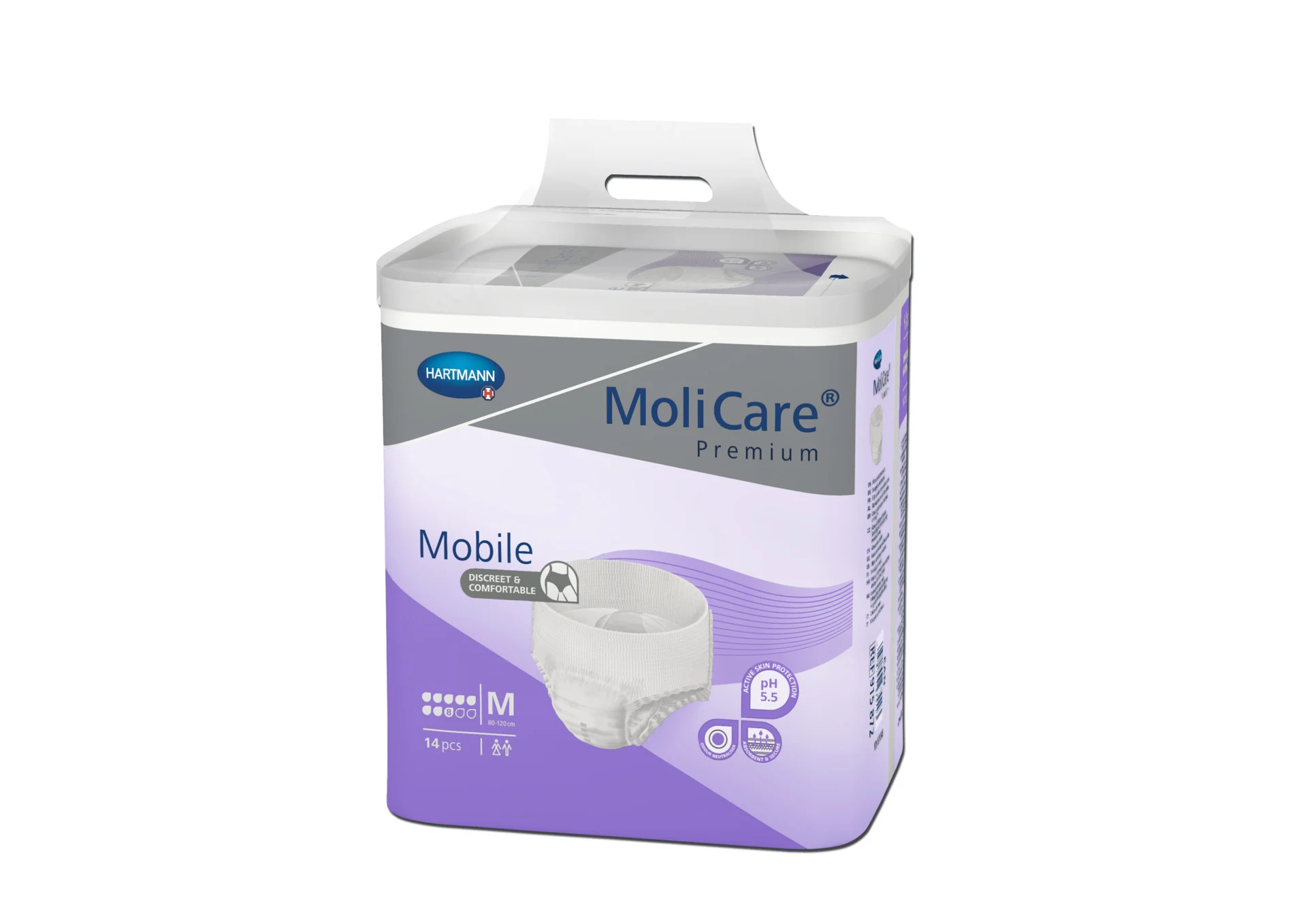 14 Stück MoliCare Premium Mobile 6 Tropfen-  Einweghosen für Mittlere Inkontinenz 