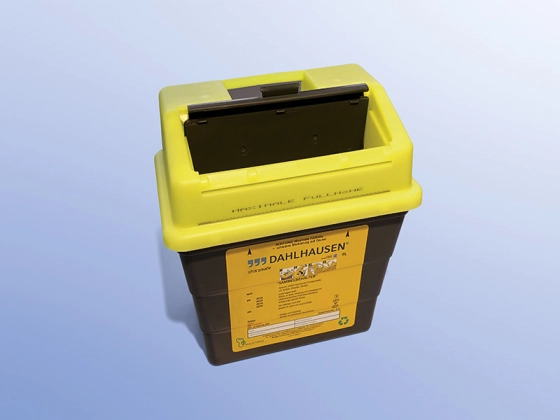 Abwurfbehälter Sharpsafe 5. Generation - Entsorgungsbox mit Abkopplung für alle Nadeltypen