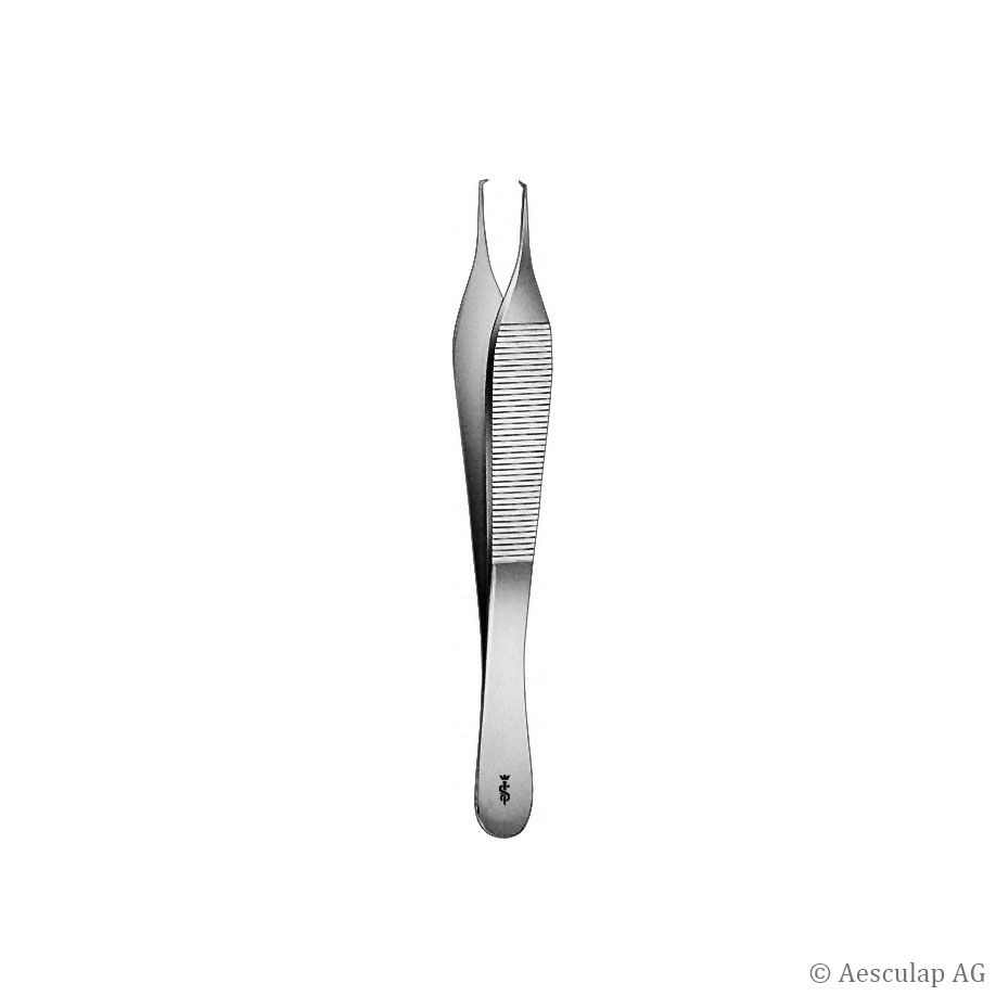ADSON Chirurgische Pinzette, gerade, fein - 120 mm, Maulbreite 1,50 mm, 1 x 2 Zähne