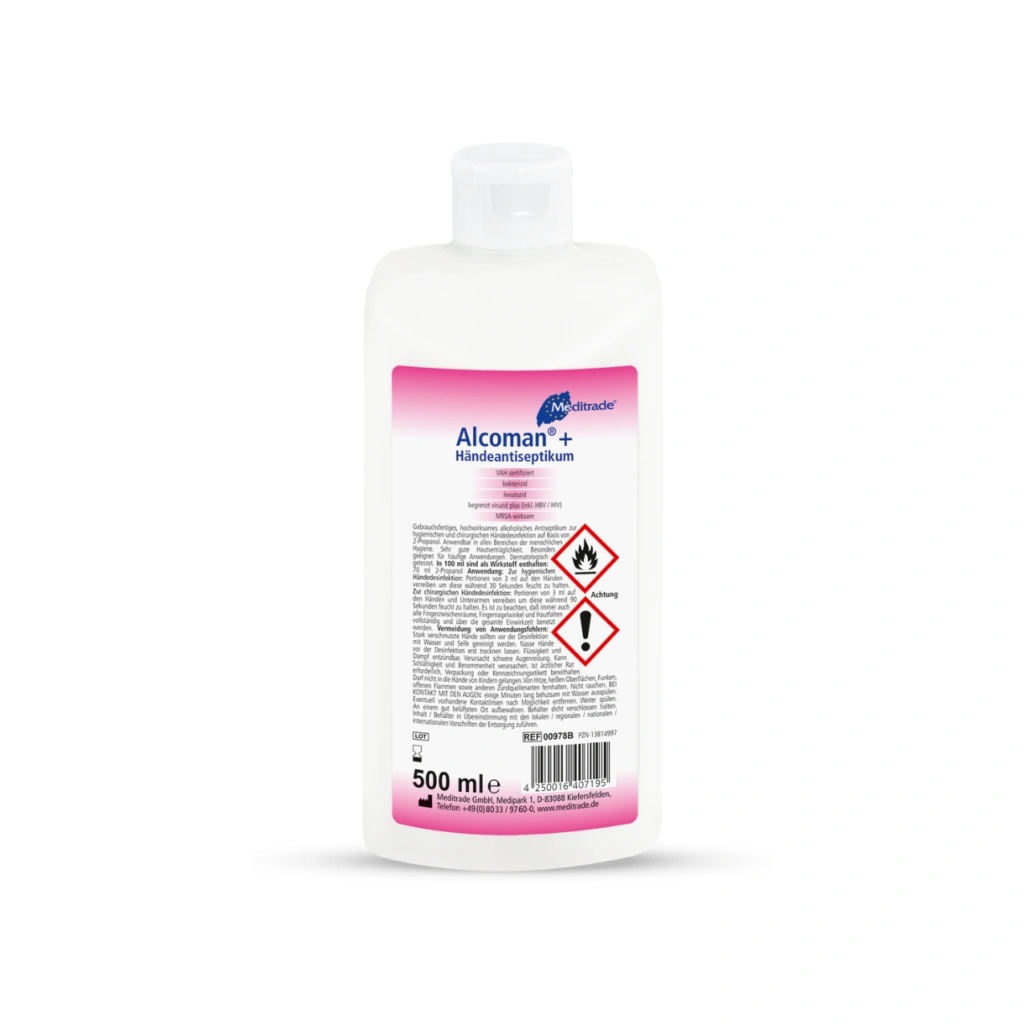 Alcoman Plus Händedesinfektion - Gebrauchsfertiges, alkoholisches Händedesinfektionsmittel