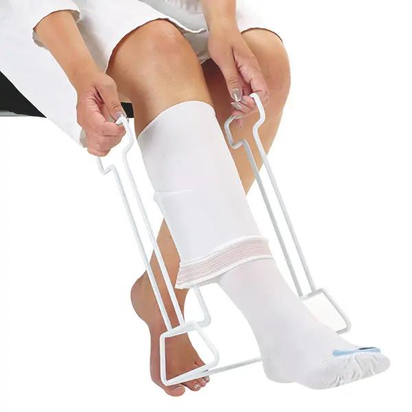 Anziehhilfe für Kompressionsstrümpfe - Weiß, Höhe: 34,5 cm
