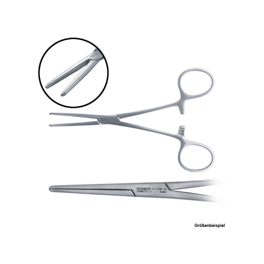 Arterienklemme Rochester Pean, 18cm - gerade, sterilisierbar 