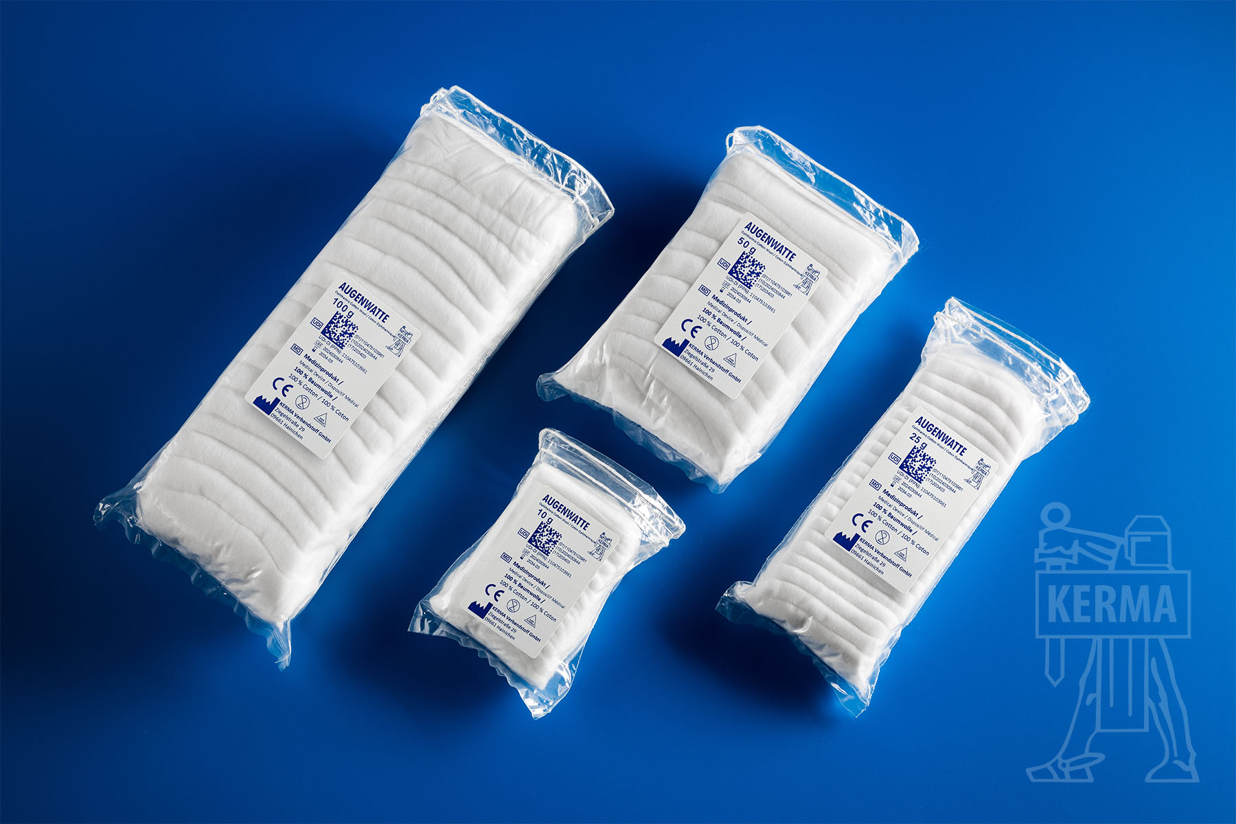 Augenwatte 100 g ZZ in Folie, unsteril - Geeignet für Wattestäbchen (SSB-fähig)