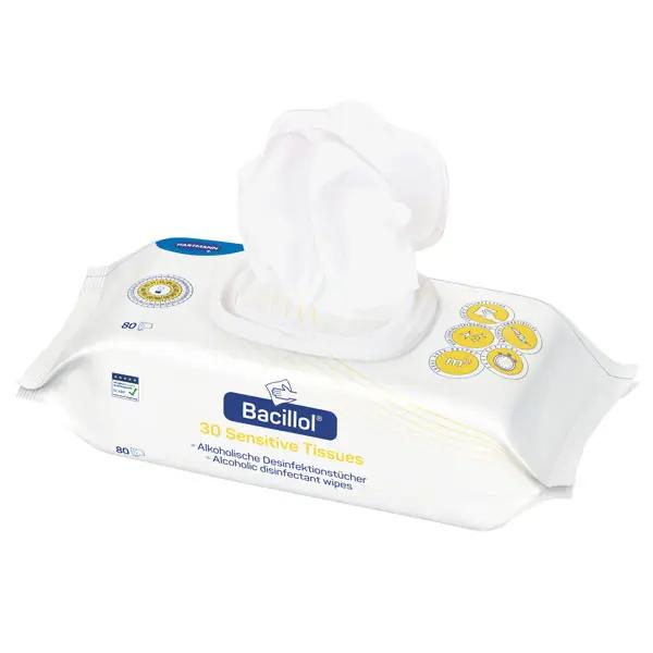 Bacillol 30 Sensitive Tissues - Aldehydfrei, Reißfest, Schnellwirkend, Farbstofffrei