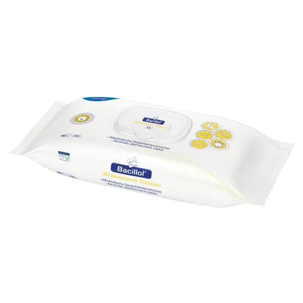 Bacillol 30 Sensitive Tissues - Aldehydfrei, Reißfest, Schnellwirkend, Farbstofffrei