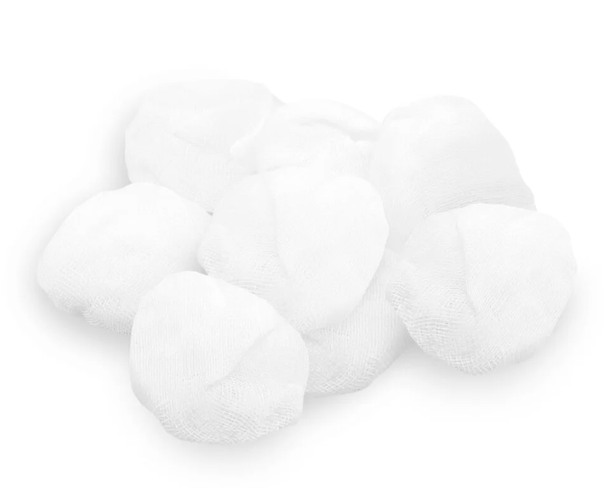 Beesana Mulltupfer, steril - 20 x 20 cm, pflaumengroß, rund, 40 x (2+3) Stück pro Packung (SSB-fähig)