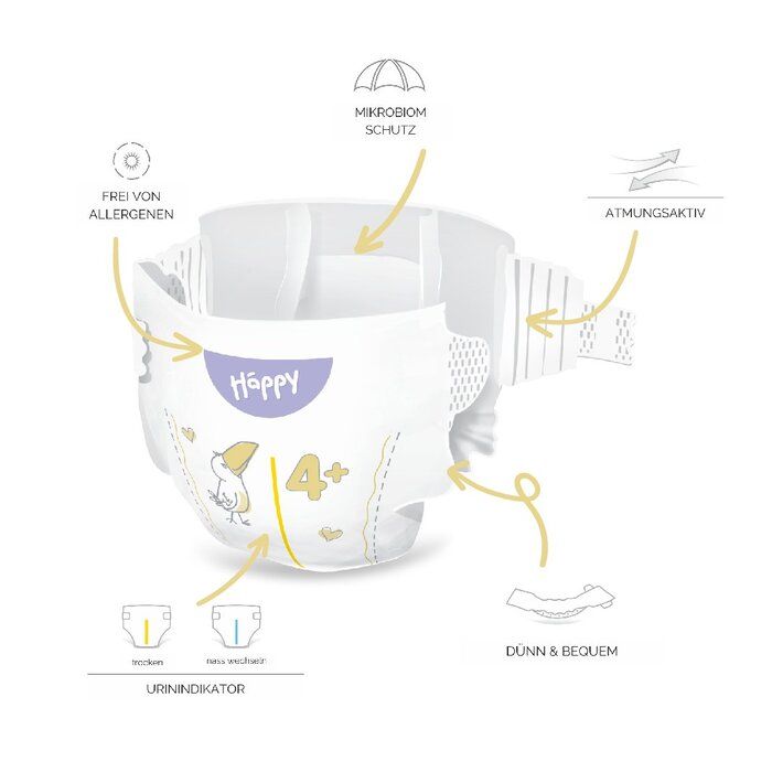 Bella Happy Maxi Plus Windeln - Gr. 4+ / 9-15 kg, 40 Stück