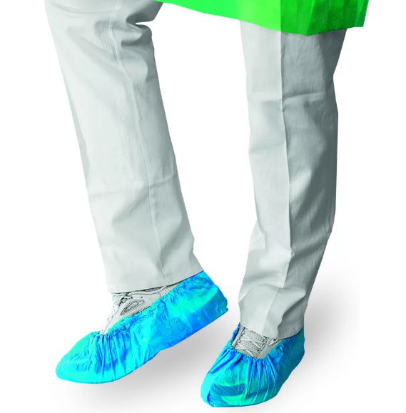 Überziehschuhe aus CPE mit Gummizug - Blau, Zum Einmalgebrauch