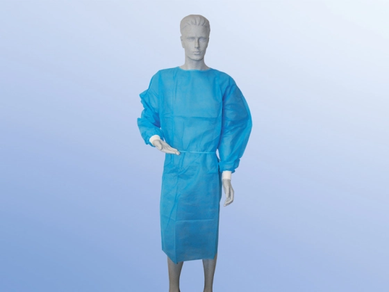 Besucherkittel blau - Mit Velcro (Klett)-Verschluss, unsteril