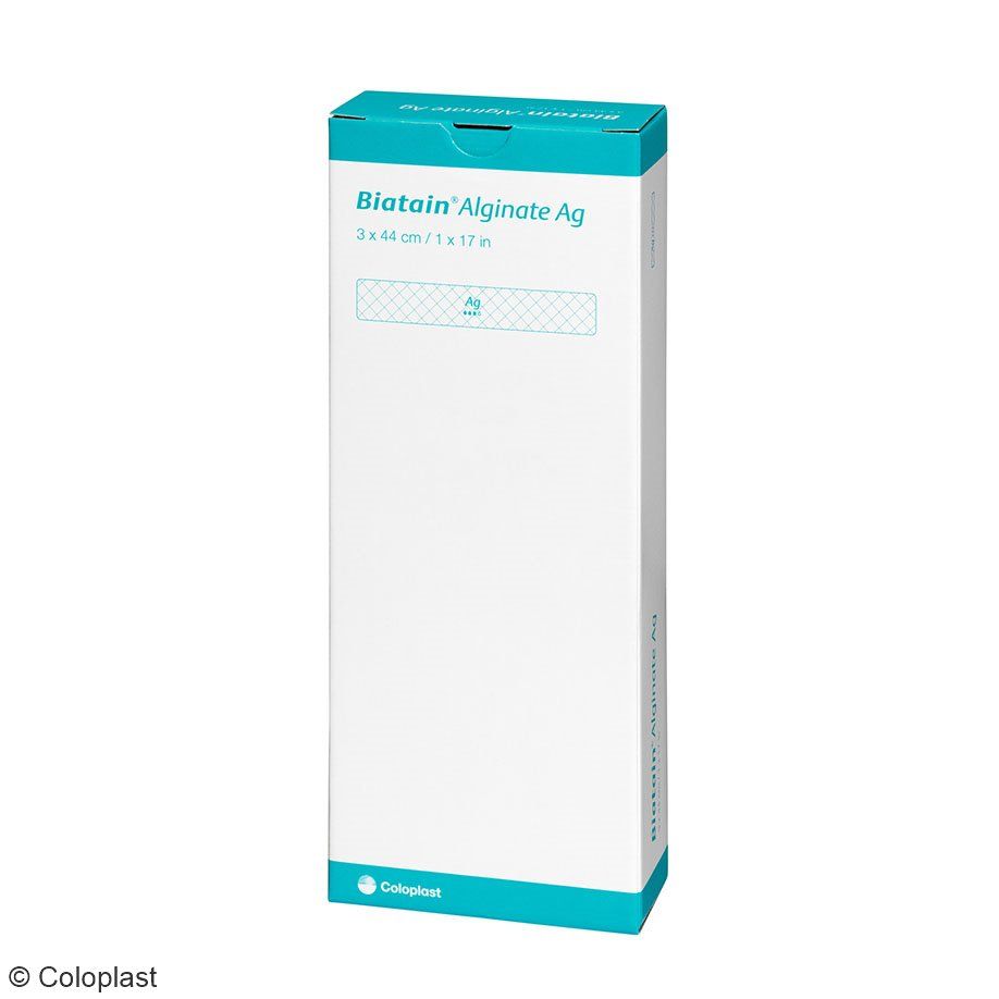 Biatain Alginate Ag Tamponaden mit Silber - Steril, 3 x 44 cm  (SSB-fähig)