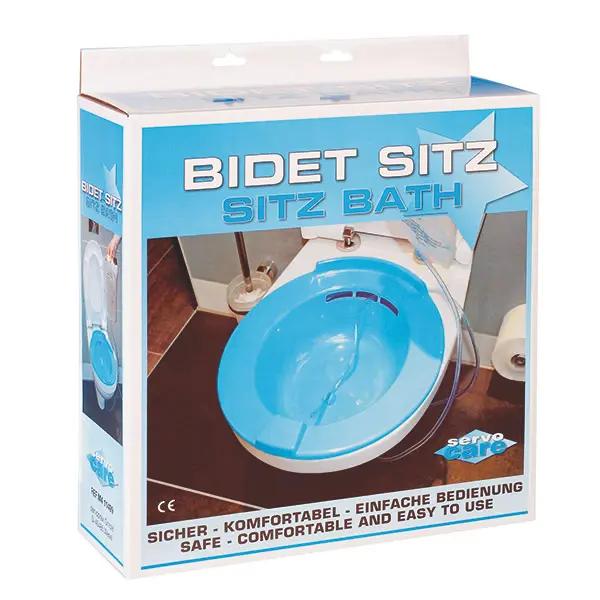 Bidet-Sitz mit Wasserreservoirbeutel 2 Liter - Komplett mit Beutel, Sprühdüse & Sitz-Bidet