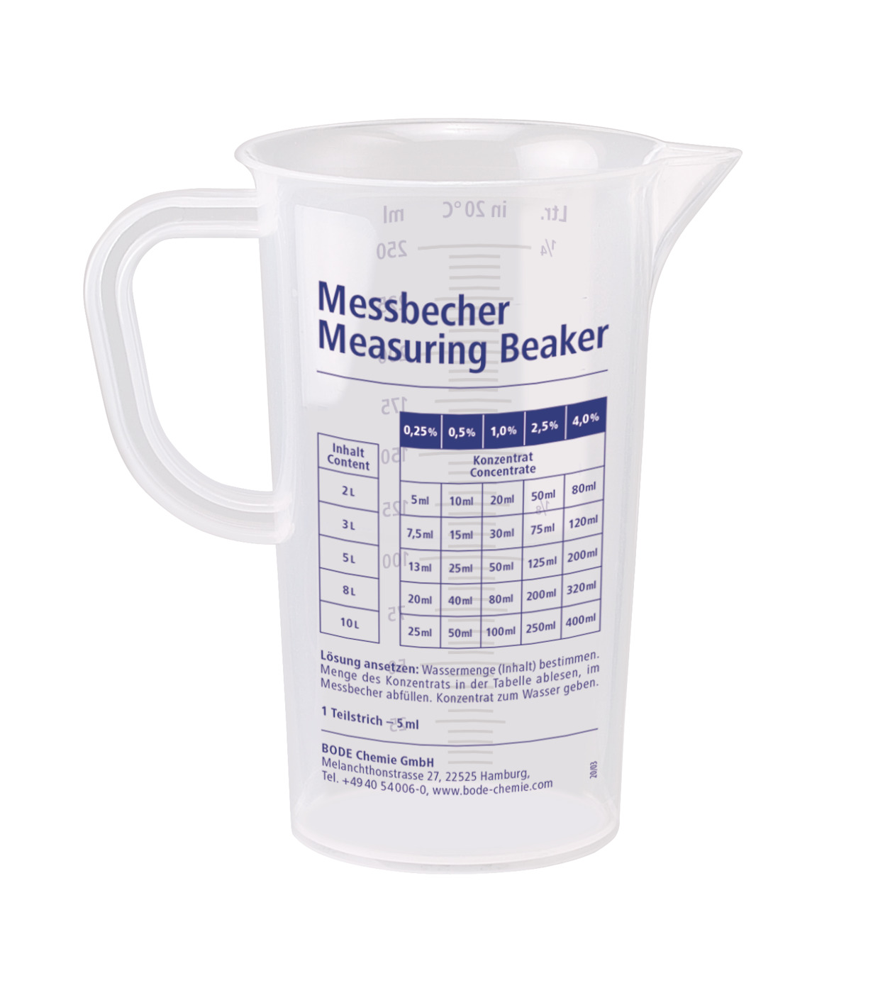 Bode Messbecher - 250 ml Dosierhilfe 