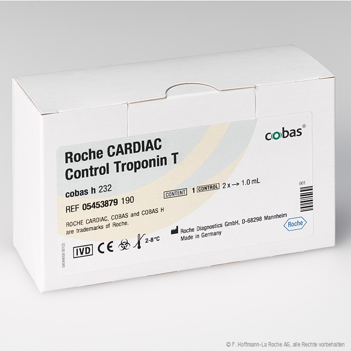 Cardiac Control Troponin T für Cobas h 232 - 2 x 1ml Kontrolllösung zur Qualitätskontrolle
