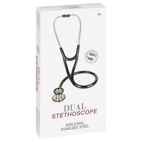 Cardiologie Stethoskop Dual mit besonders schwerem Edelstahl-Cardiologie-Doppelkopf