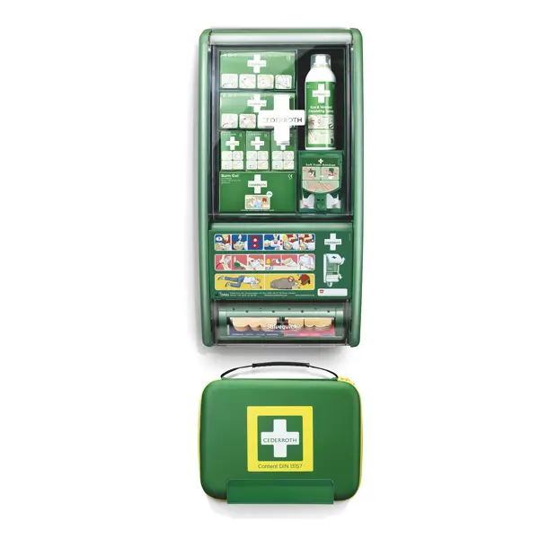 Cederroth First Aid Station - Komplettset für die Notfallversorgung, inkl. Koffer
