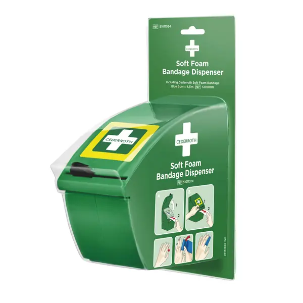 Cederroth Soft Foam Dispenser Blue - Spender mit Wandhalterung